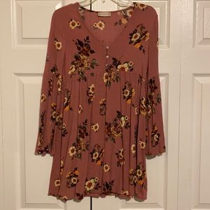 Mauve, floral/flowy dress